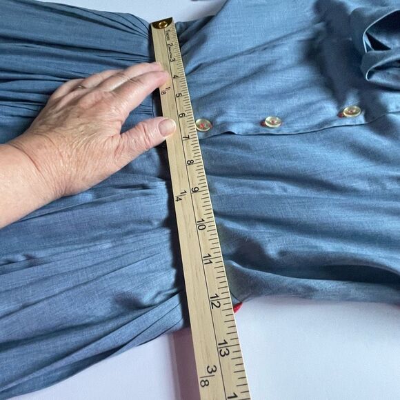 Countrywise Macshore Classics vintage Midcentury dress in chambray blue. Size 11 - Picture 7 of 9